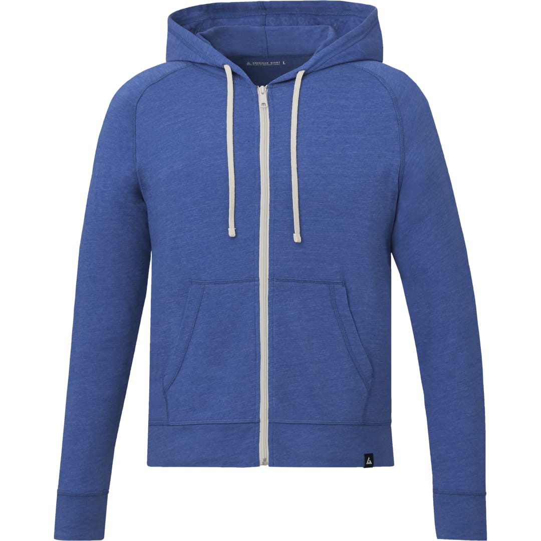 Front View of Blue American Giant Lightweight Full Zip - Men's - S