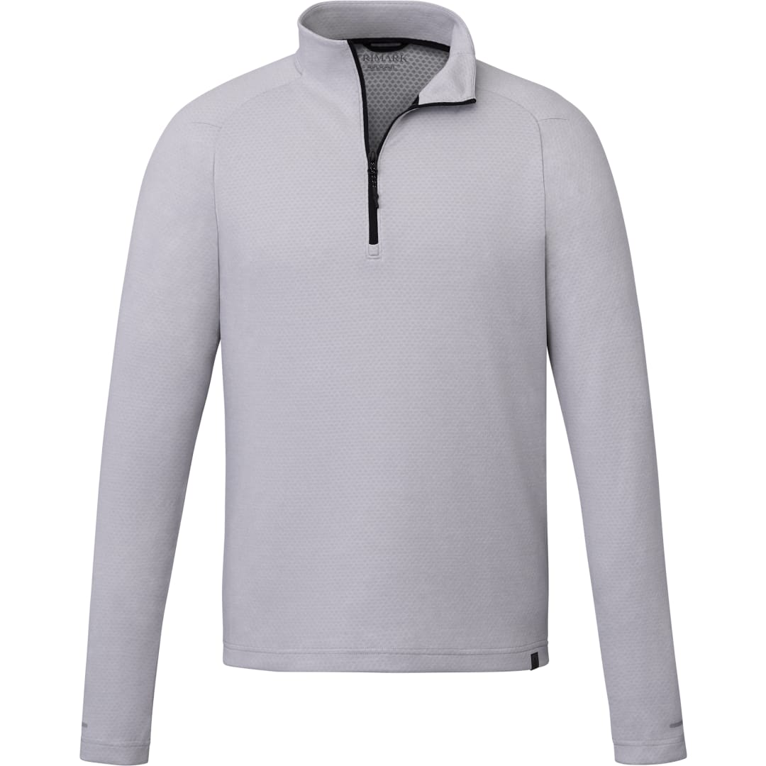 Front View of Grey Men's ASGARD Eco Knit Quarter Zip - S