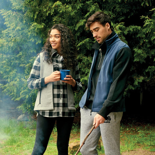 Front View of Blue Men's WILLOWBEACH Roots73 Mfc Vest - S