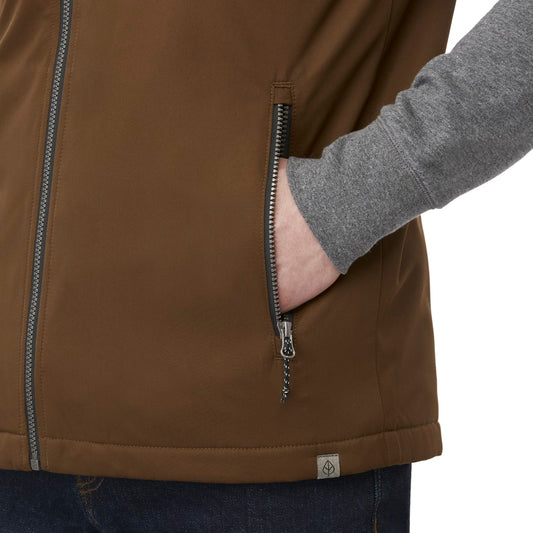 Front View of Brown HARDY Eco Vest - Men's - S