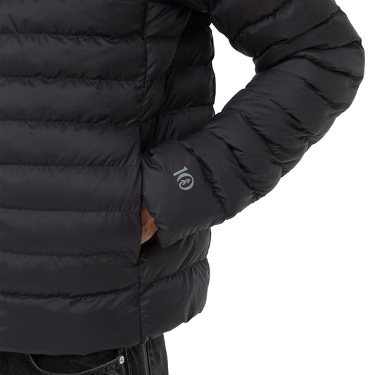 Front View of Black tentree Cloud Shell Packable Puffer - Men's - S