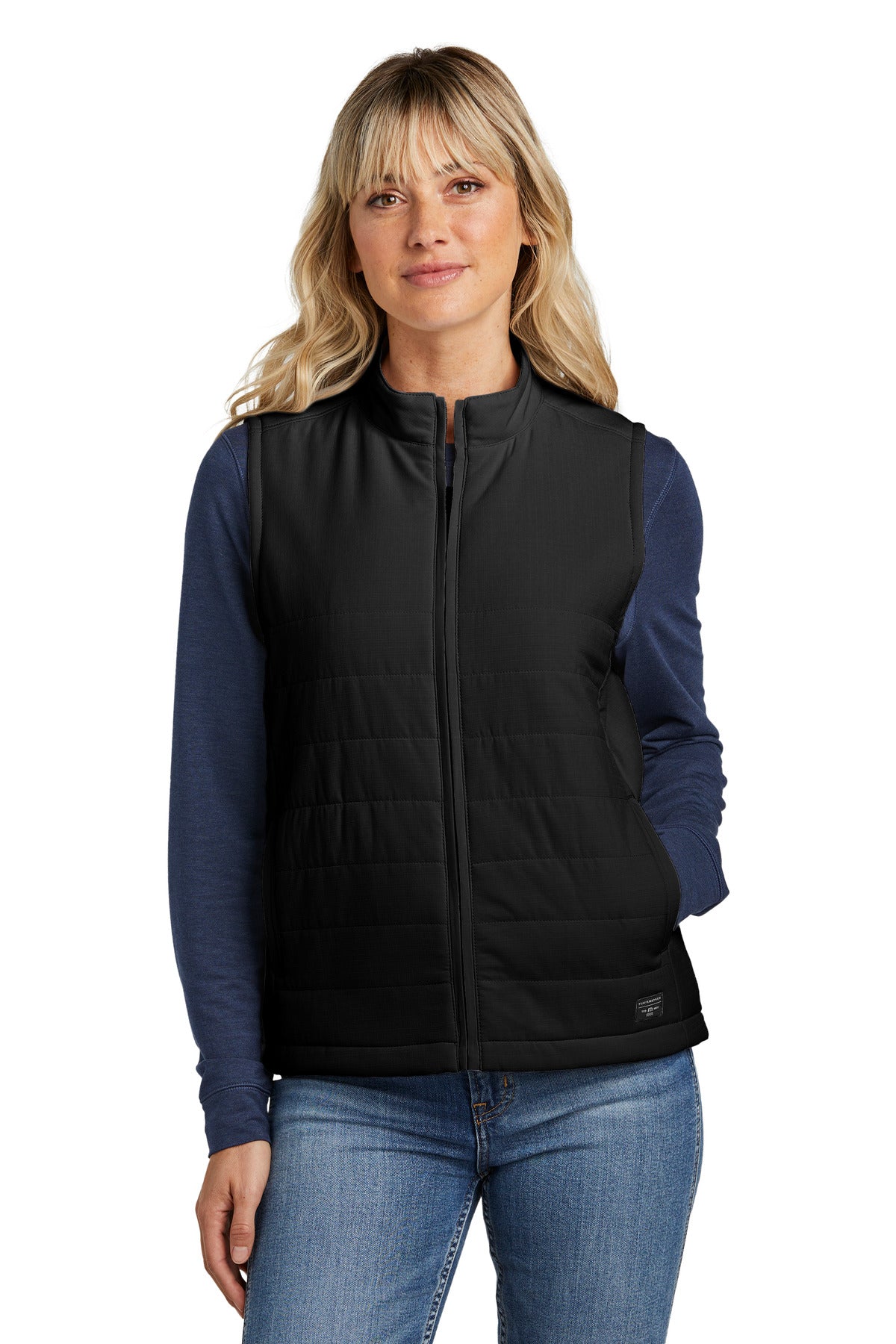 Front View of Black TravisMathew Women's Cold Bay Vest TM1LD002 - S