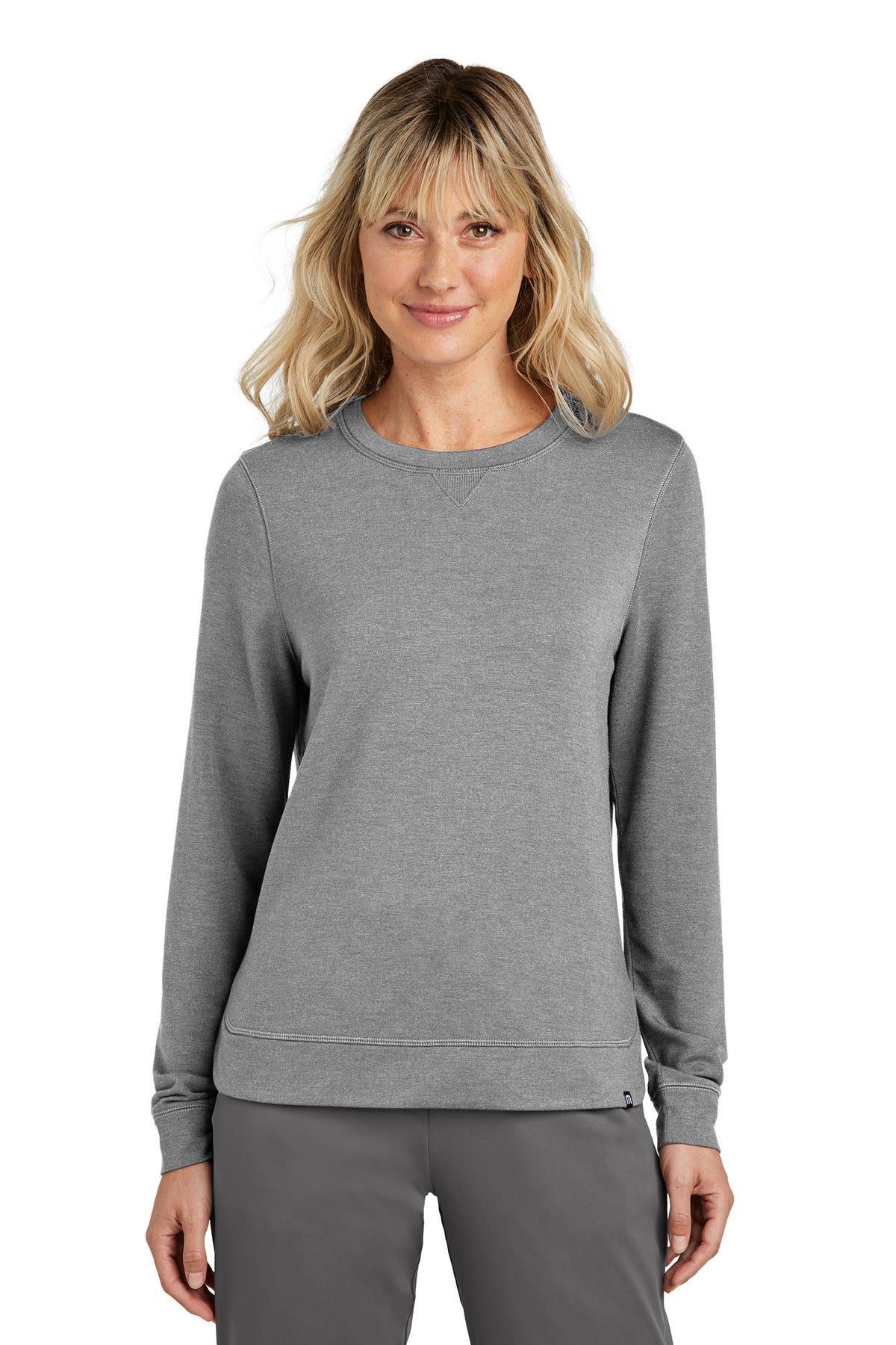 SanMar TM1LD003_lightgreyheather_model_front.jpg
