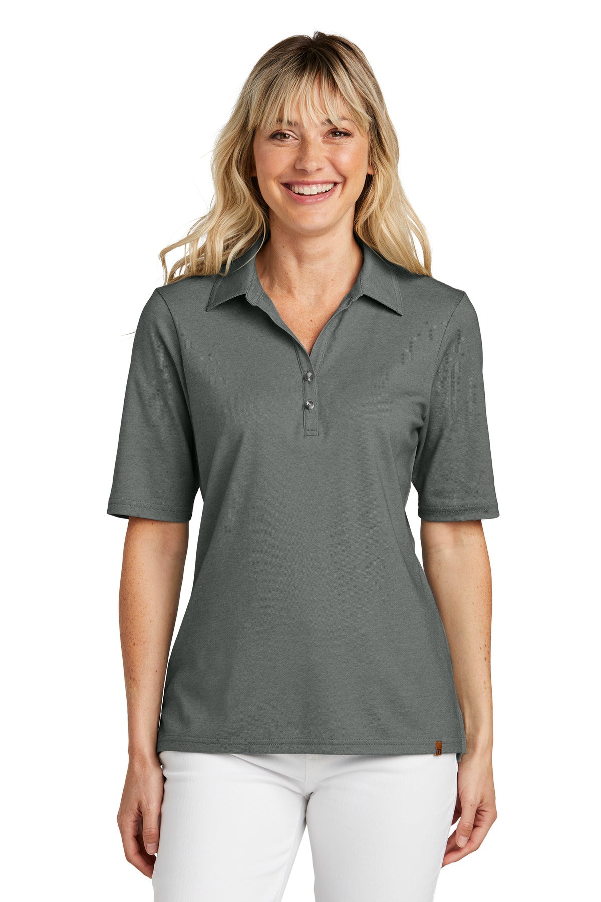 SanMar TM1LD004_blackheather_model_front.jpg