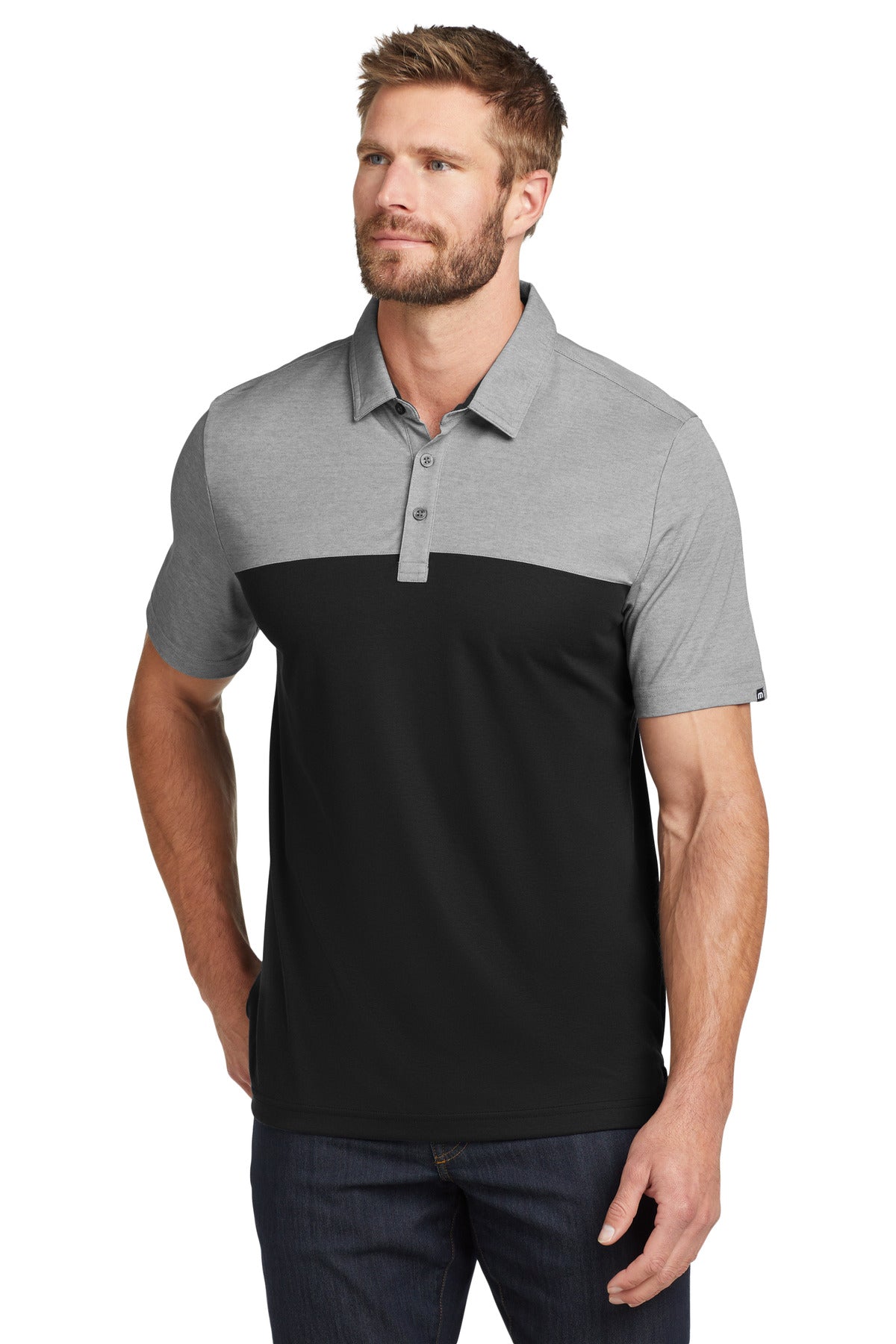 SanMar TM1MU414_blackheatherblack_model_front.jpg