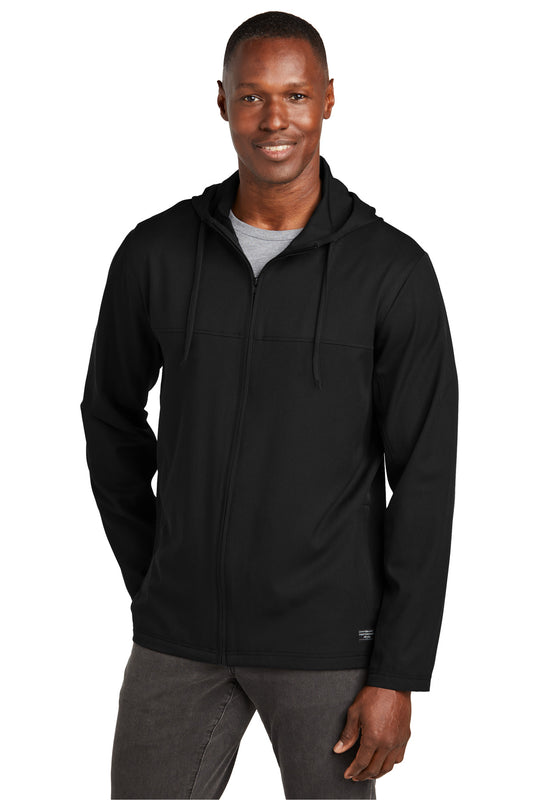 Front View of Black TravisMathew Balboa Hooded Full-Zip Jacket TM1MZ338 - S