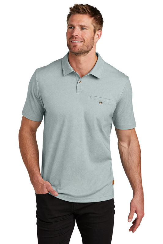 Front View of BalsmGrnHt TravisMathew Sunsetters Pocket Polo TM1MZ344 - S