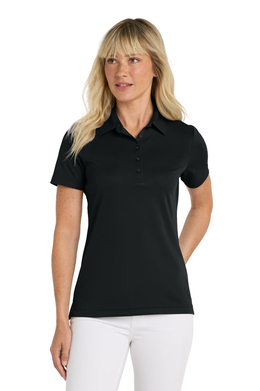 Front View of Black TravisMathew Women's Oceanside Solid Polo TM1WW001 - S