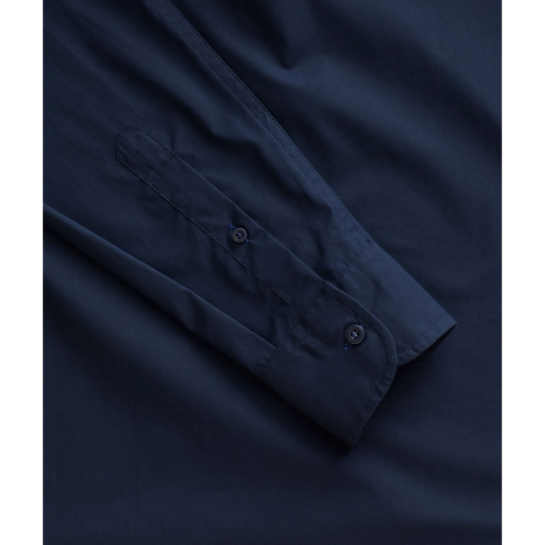 Front View of Blue UNTUCKit Castello WF Long Sleeve Shirt-Men's - S