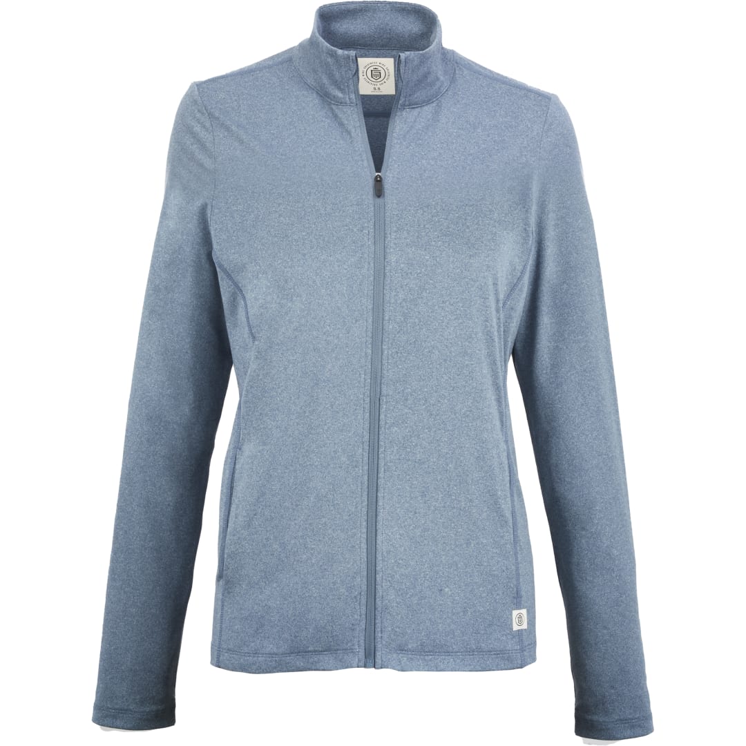 Front View of Blue Greatness Wins Core Tech Full Zip - Women's - XS