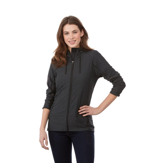 Front View of Black Womens KAISER Knit Jacket - XS