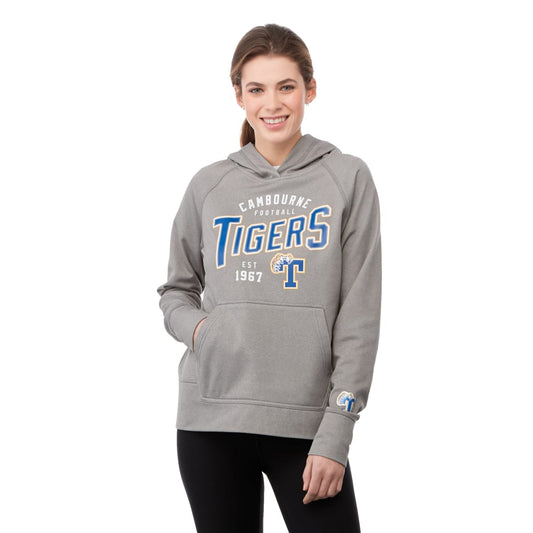 Front View of Gray Womens COVILLE Knit Hoody - XS