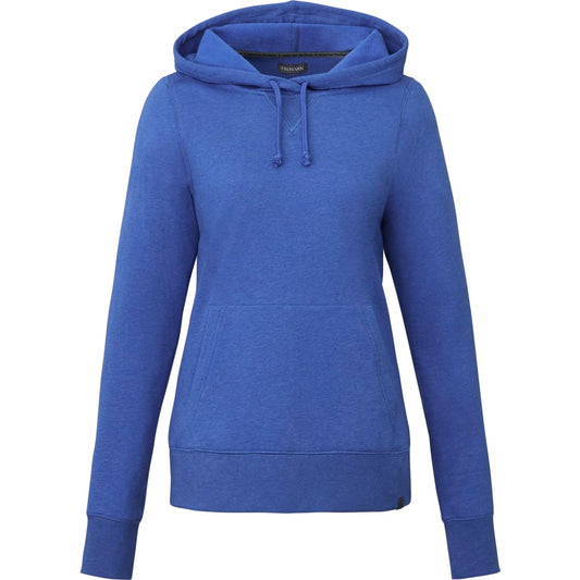 Front View of Blue Women's ARGUS Eco Fleece Hoody - XS