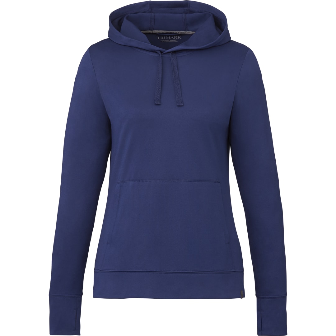 Front View of Blue Women's LAVAR Eco Knit Hoody - XS