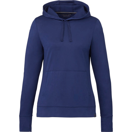 Front View of Blue Women's LAVAR Eco Knit Hoody - XS