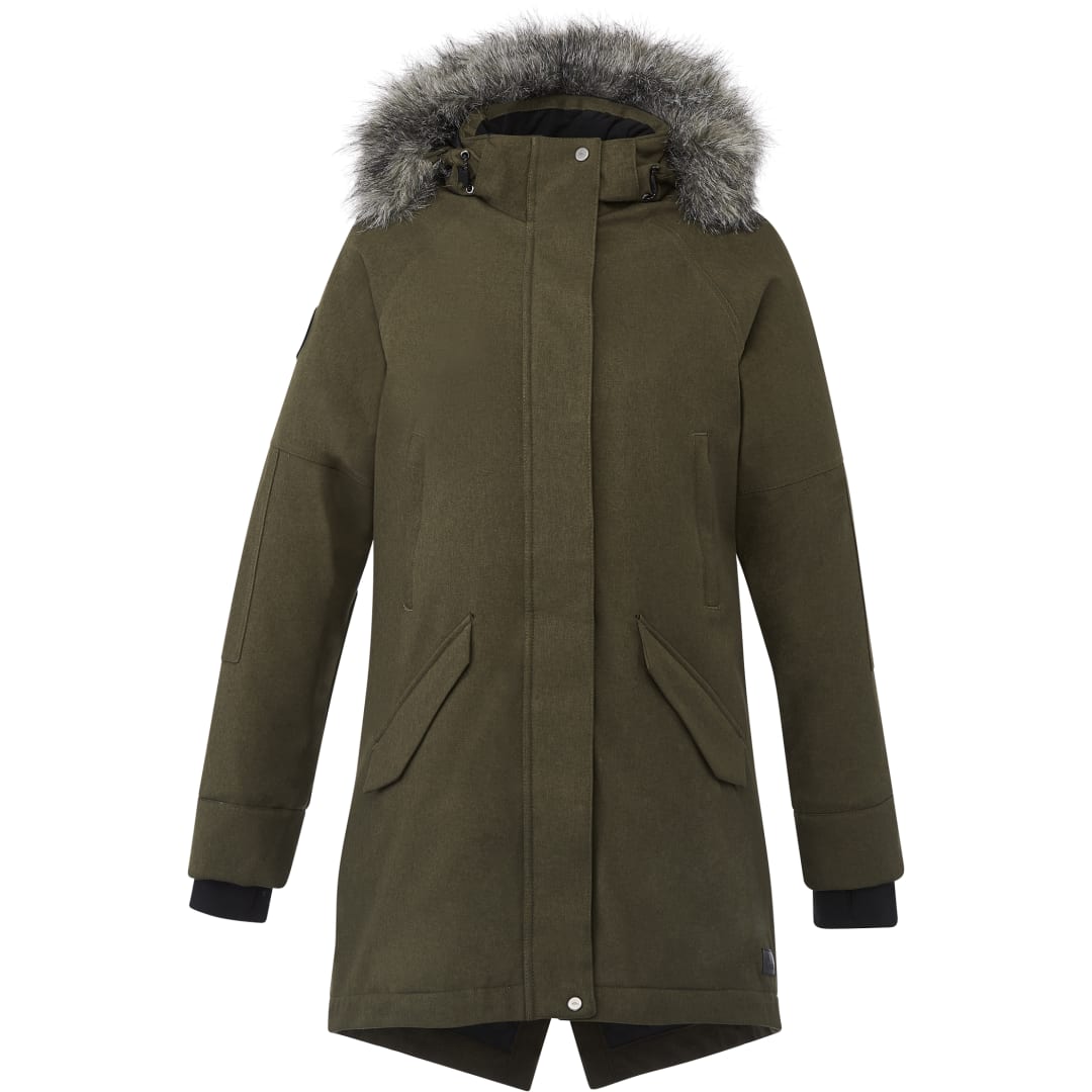 Front View of Green Women's BRIDGEWATER Roots73 Insulated Jacket - XS