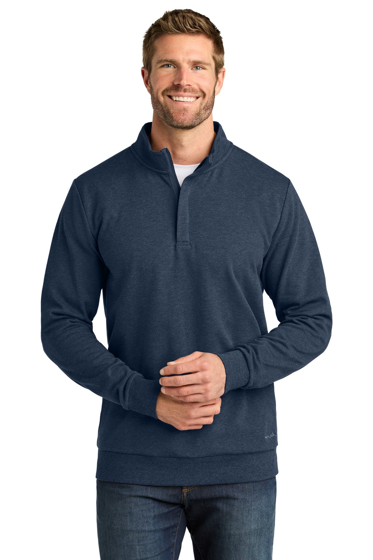 SanMar TMA41421_blueheather_model_front.jpg