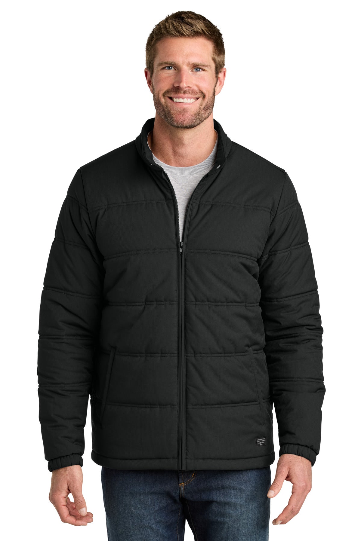 Front View of Black TravisMathew Cold Bay Jacket TMA41480 - S