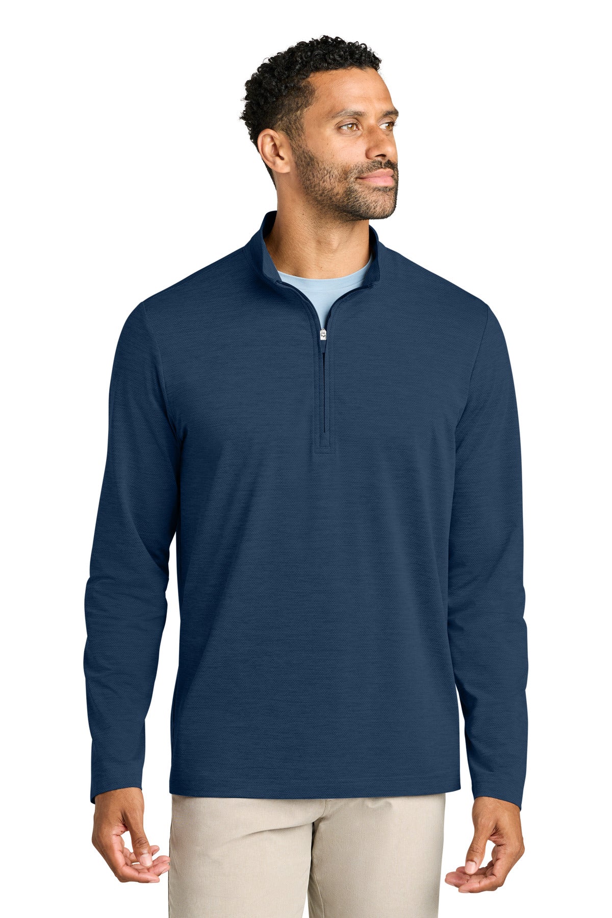 SanMar TMA42775_navyheather_model_front.jpg