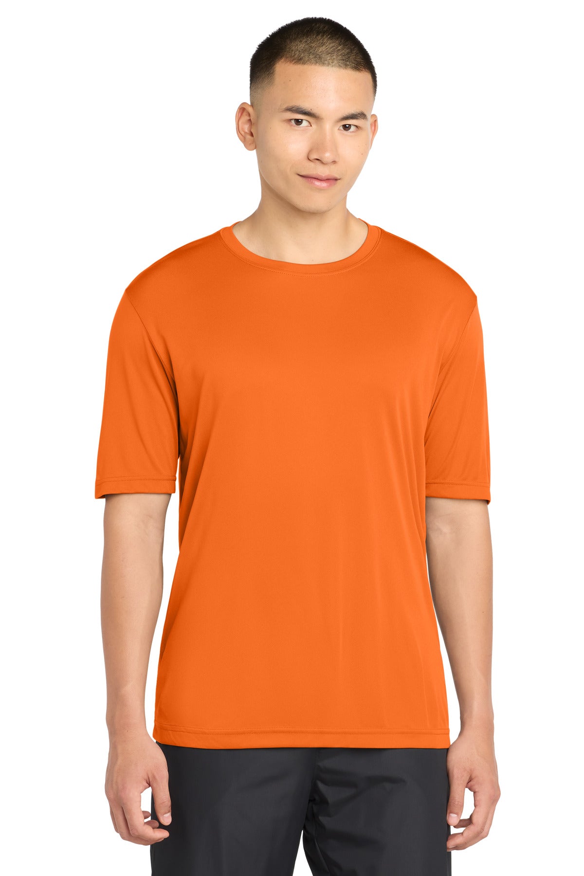 SanMar TST350_neonorange_model_front.jpg