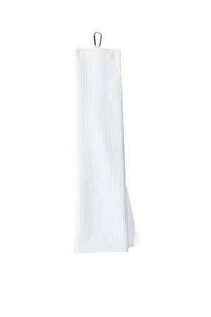 Black Port Authority Waffle Microfiber Golf Towel. TW60