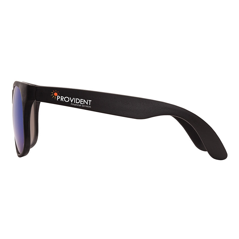 Blue Sharp Mirrored Sunglasses