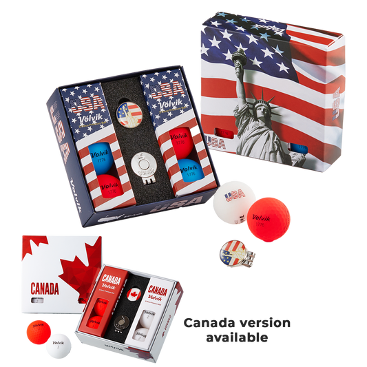 Assorted Vivid USA Half Dozen Golf Ball Pack