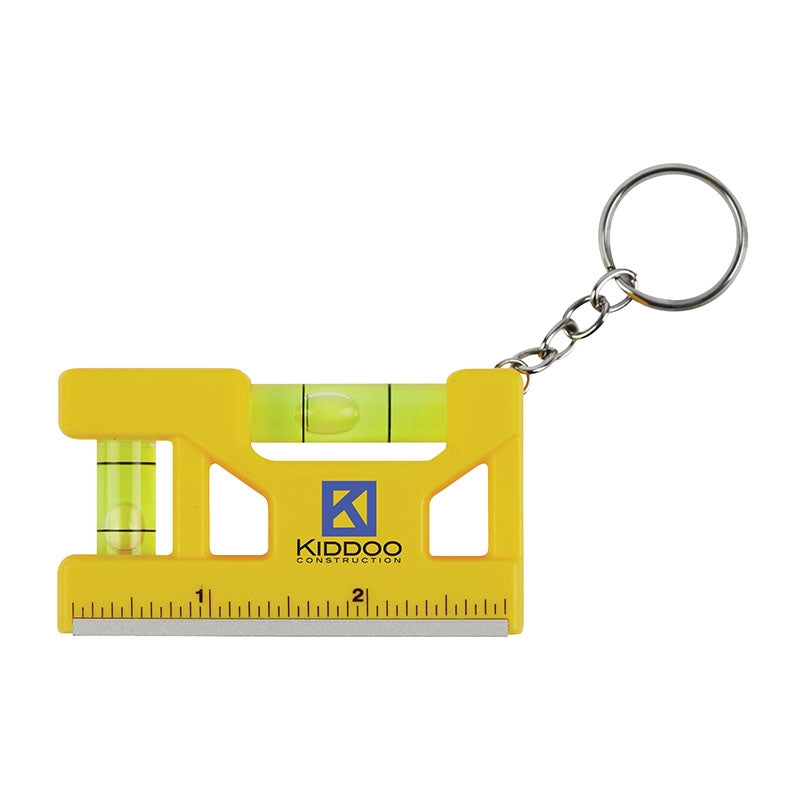 Hank 3" Level / Ruler Keyring