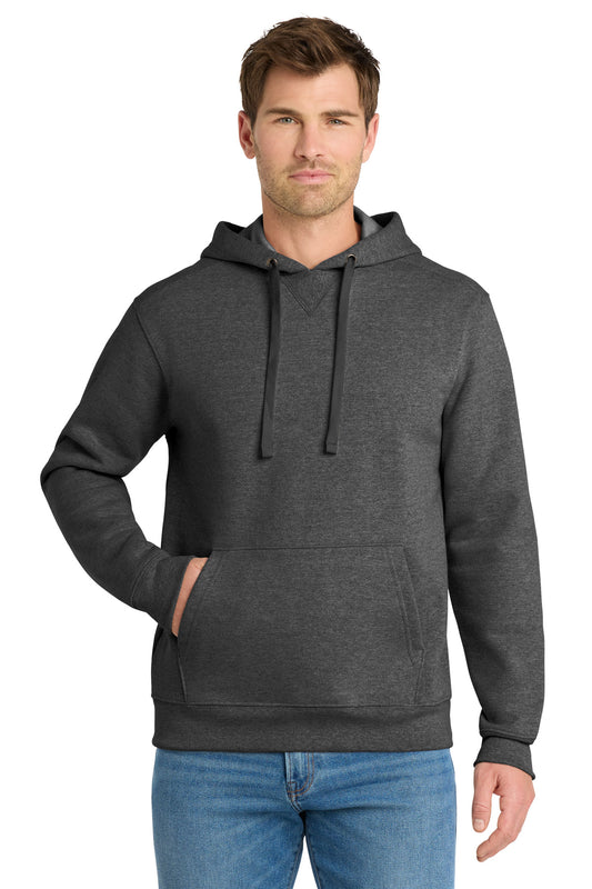 Front View of CharcoalHt Volunteer Knitwear Chore Fleece Pullover Hoodie VL130H - S