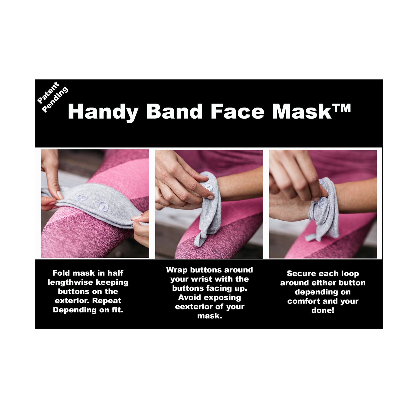 Handy Band 3-Layer Cotton Blend Face Mask