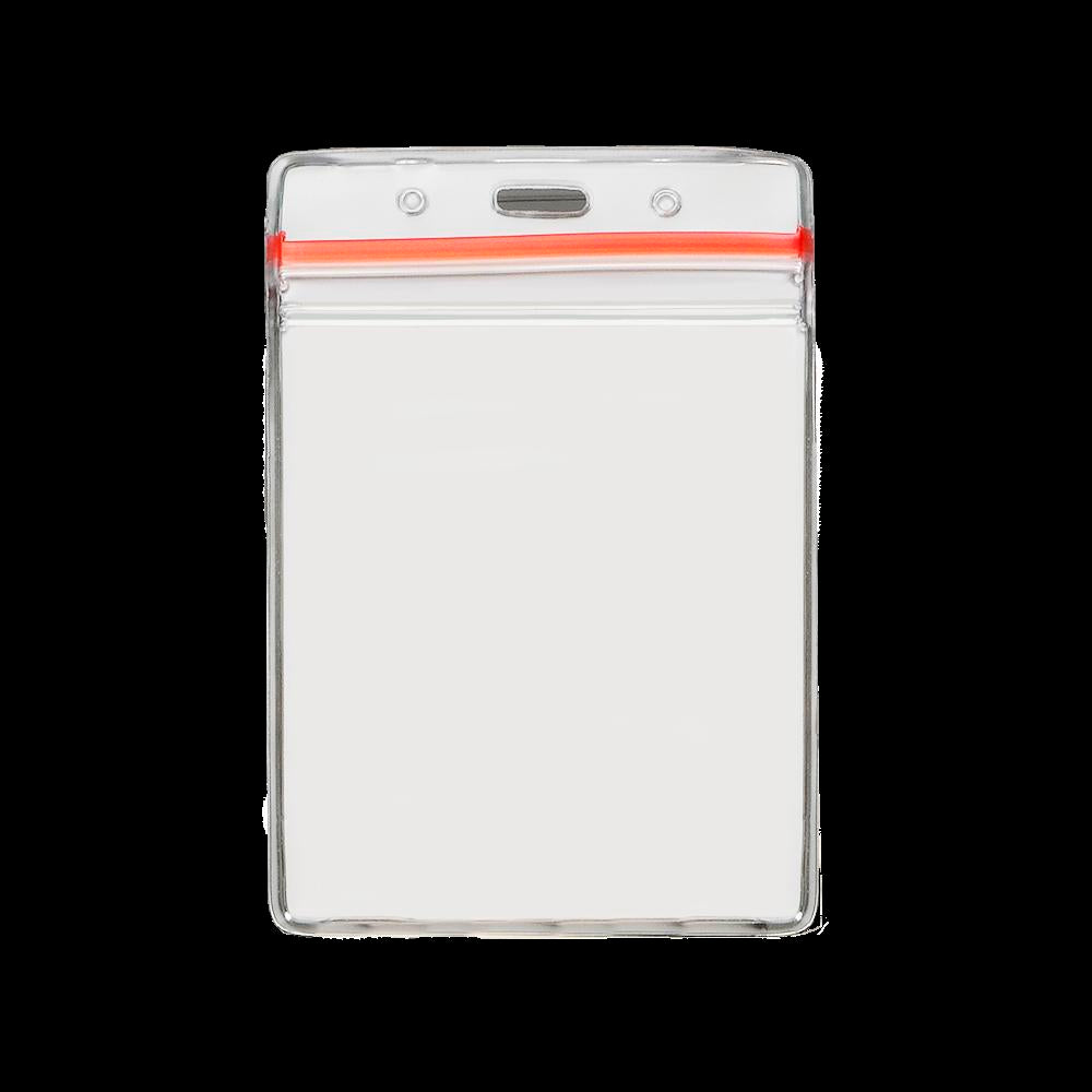 3 5/8" x 4 5/18" Printed Vertical Vinyl Pouch with Zipper