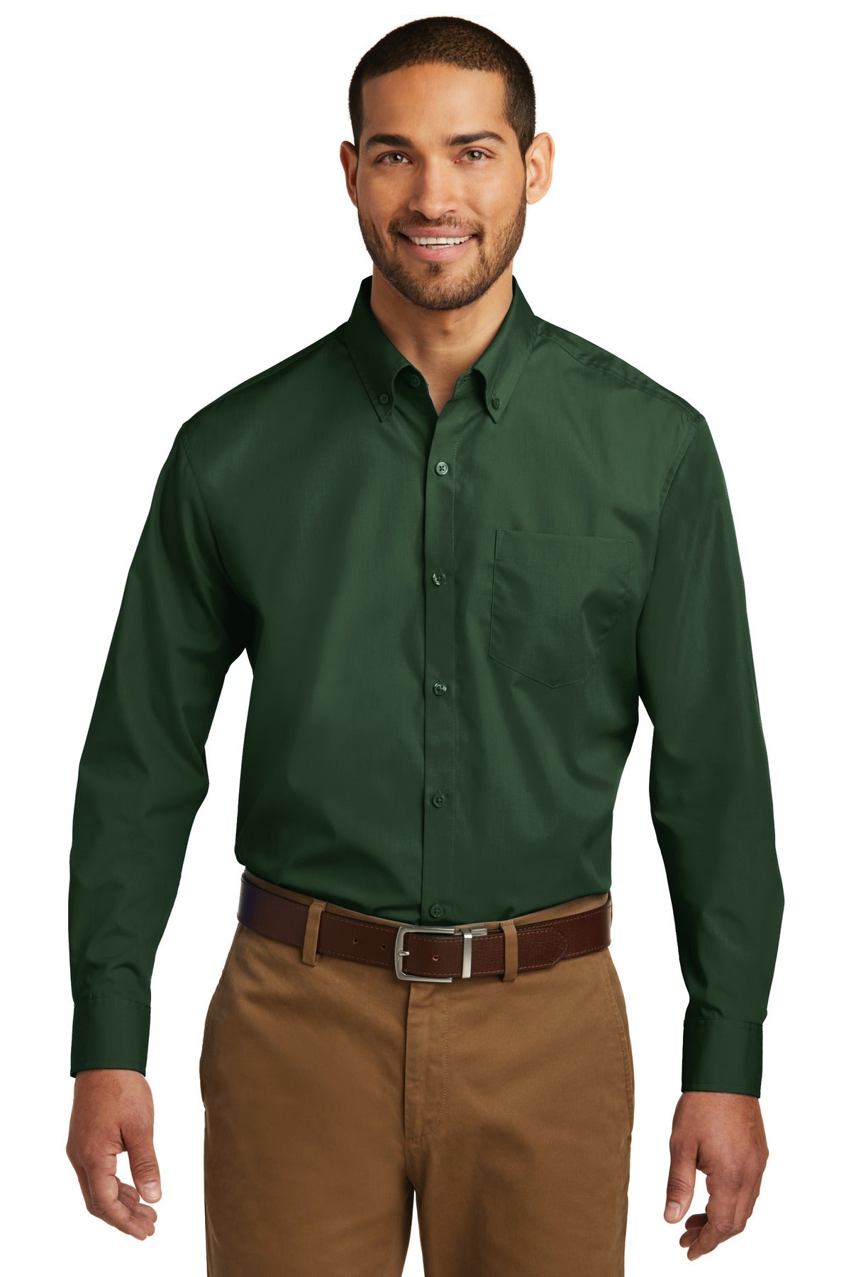 SanMar W100_deepforestgreen_model_front_072017.jpg