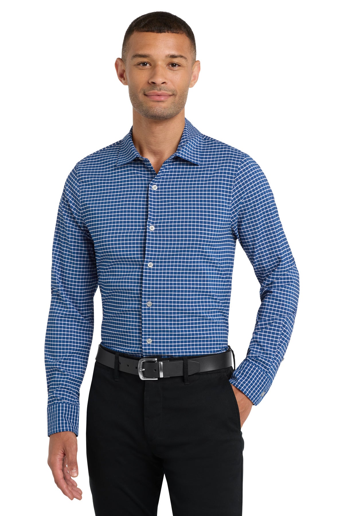 SanMar W680_truebluewhite_model_front.jpg
