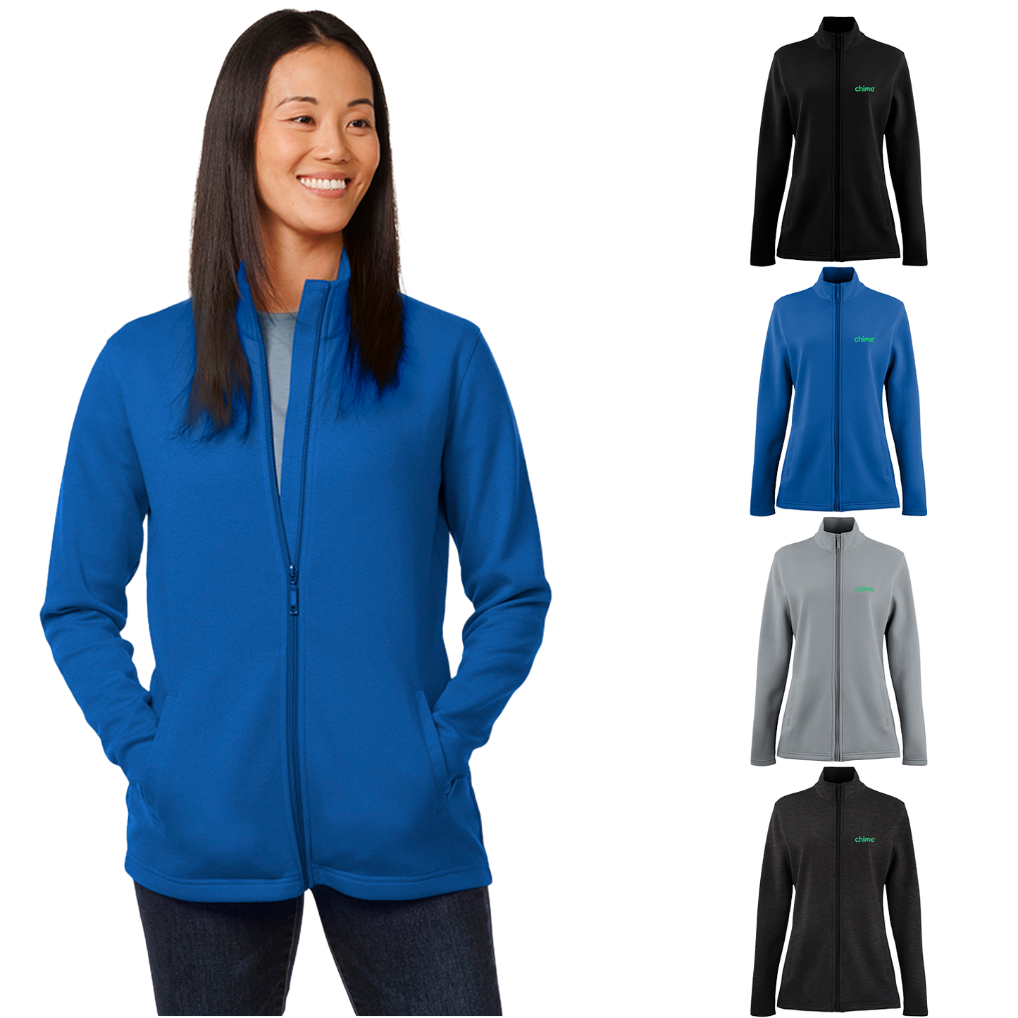 Black Omni Apparatech Women's Full Zip Fleece - Extra Small