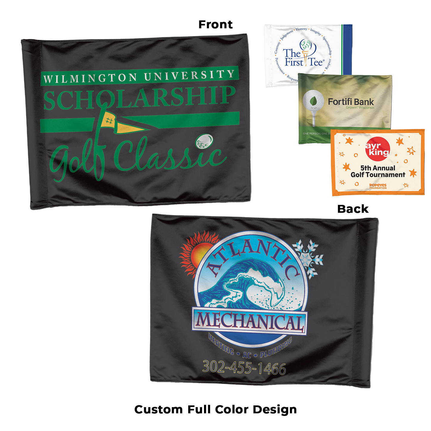 White Golf Hole Pin Flag