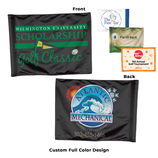 White Golf Hole Pin Flag