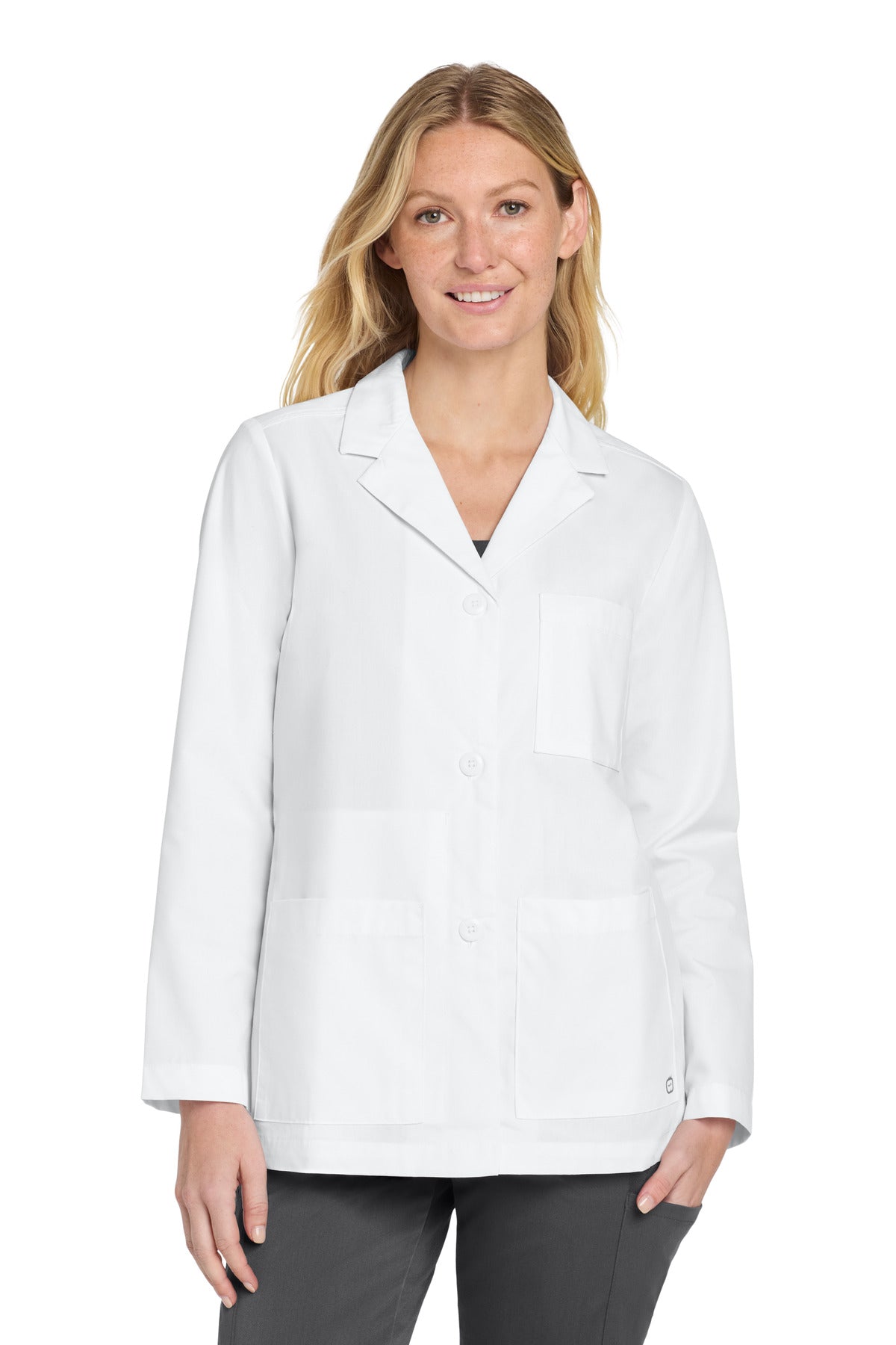 Front View of White Wink Women's Consultation Lab Coat WW4072 - 2XS