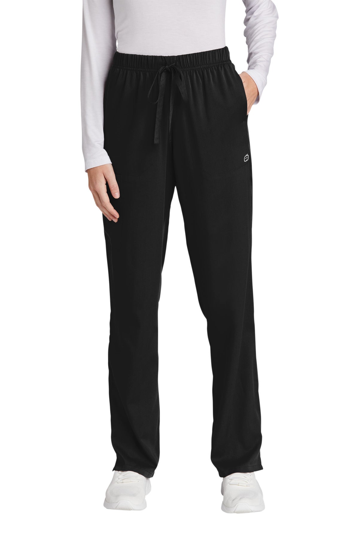 Front View of Black Wink Women's Premiere Flex Cargo Pant WW4158 - 2XS