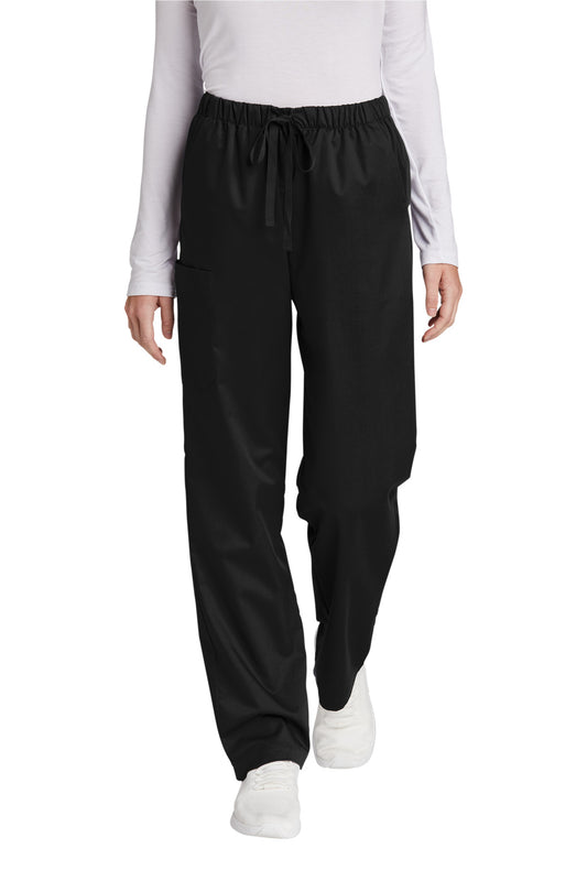 Front View of Black Wink Women's Tall WorkFlex Cargo Pant WW4550T - ST