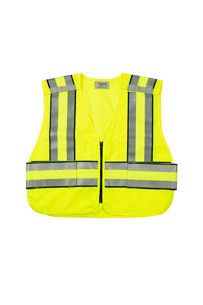 Yellow Xtreme Visibility Public Safety Navy Trim Vest - MD/XL