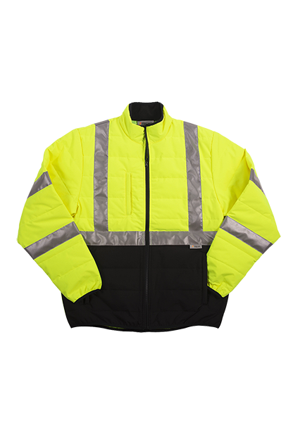 Yellow Xtreme Visibility Puffer Quilted Jacket - S