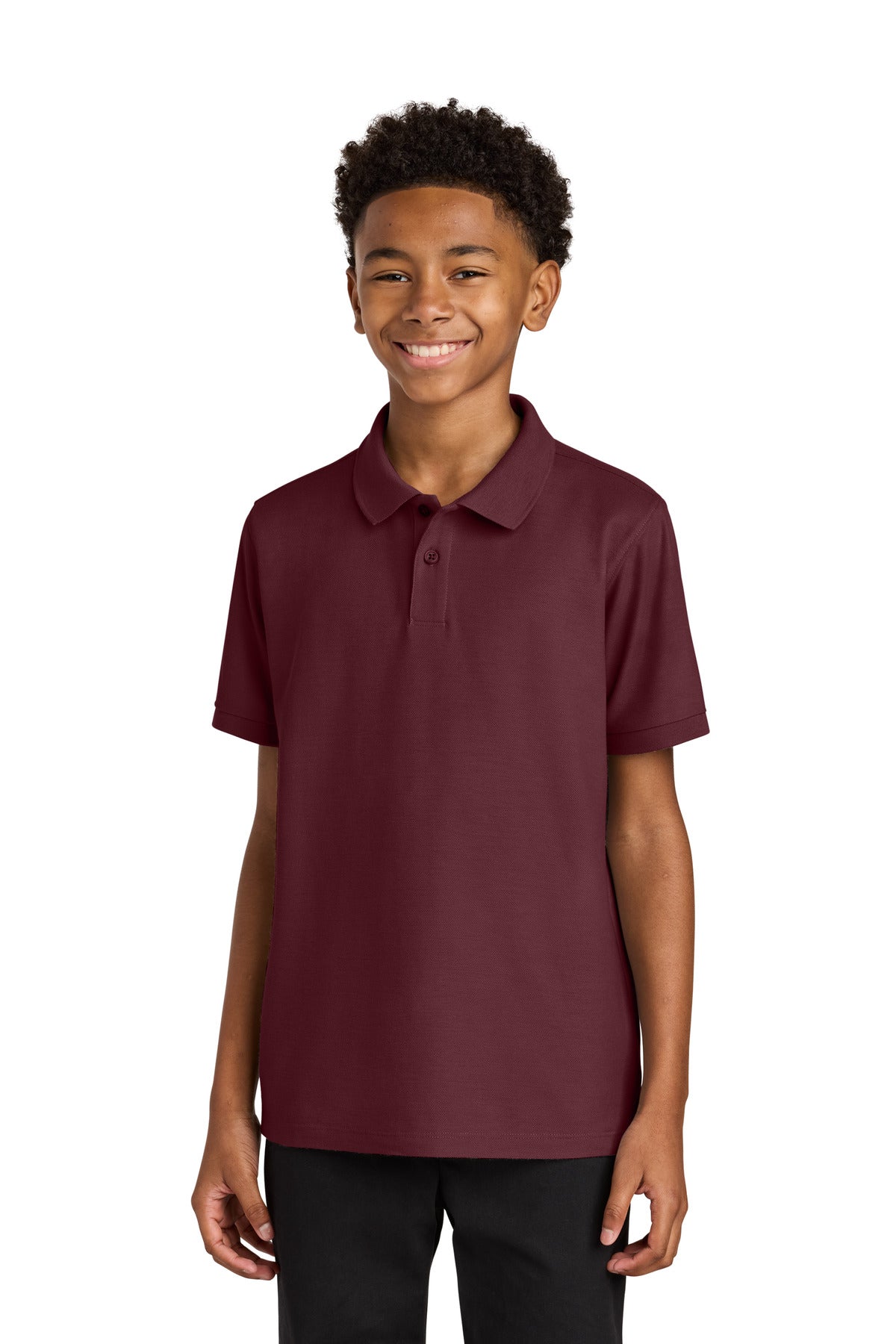 SanMar Y200_burgundy_model_front.jpg