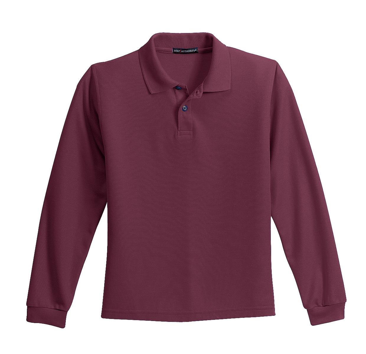 Port Authority Youth Long Sleeve Silk Touch Polo. Y500LS