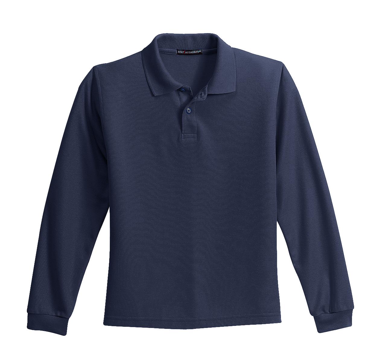 Port Authority Youth Long Sleeve Silk Touch Polo. Y500LS