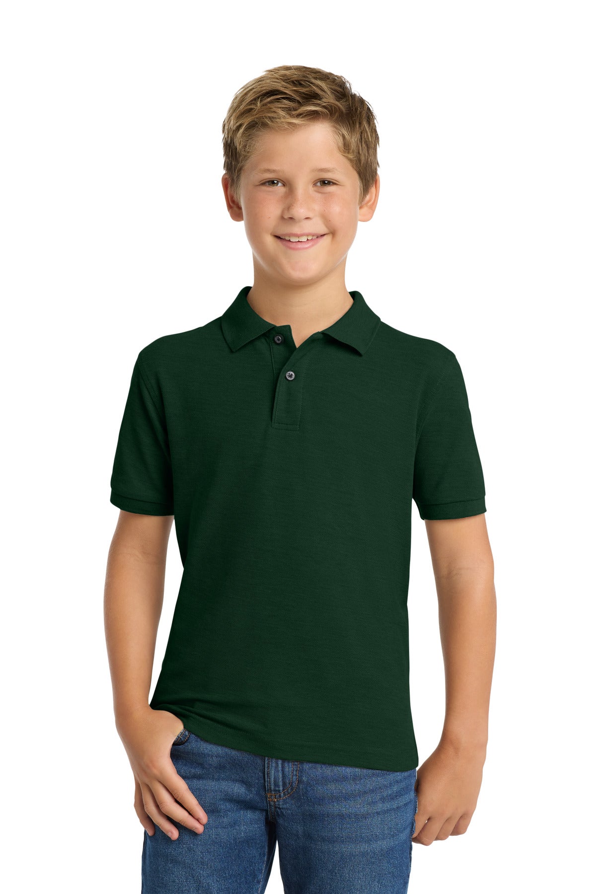 SanMar Y500_darkgreen_model_front.jpg