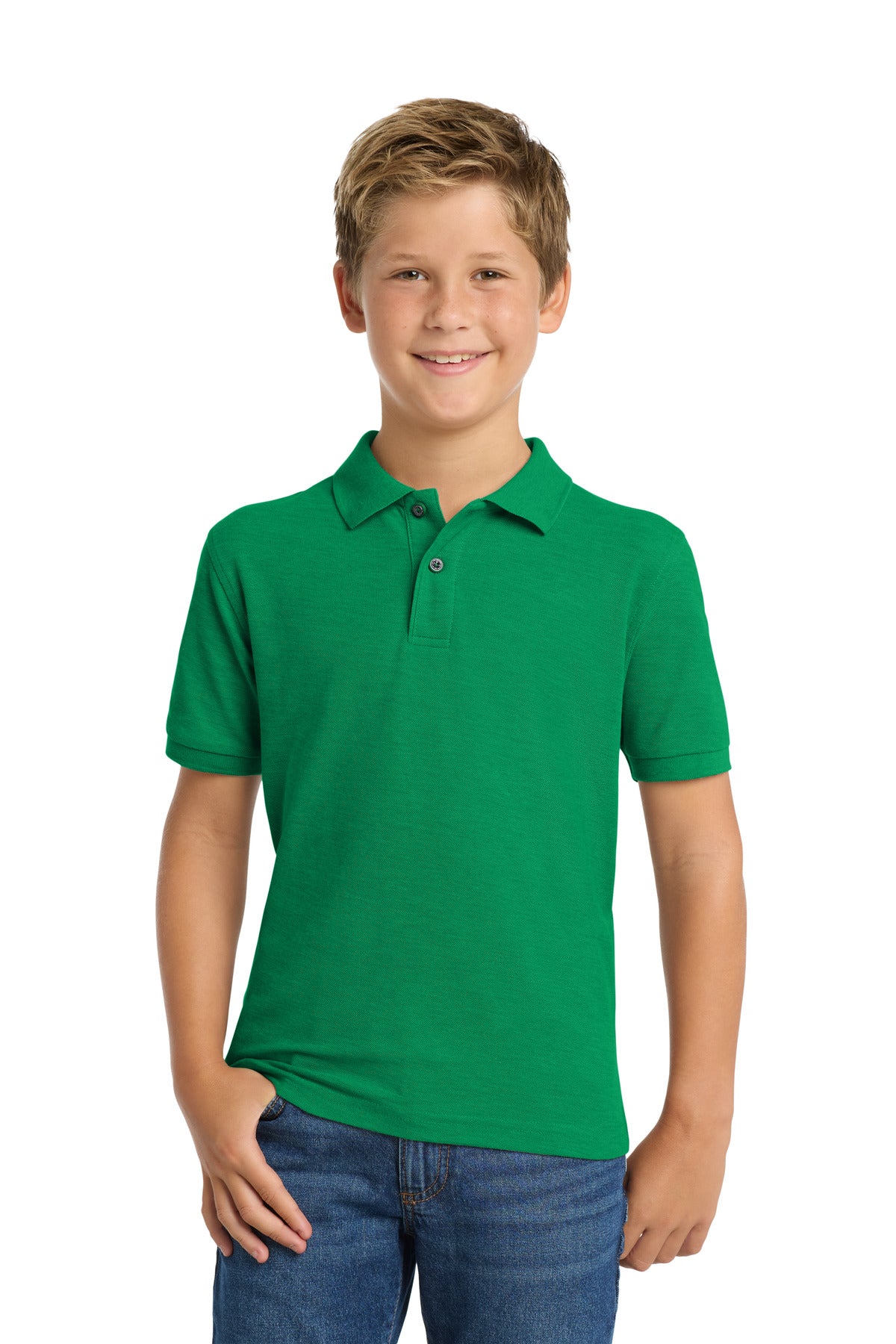 SanMar Y500_kellygreen_model_front.jpg