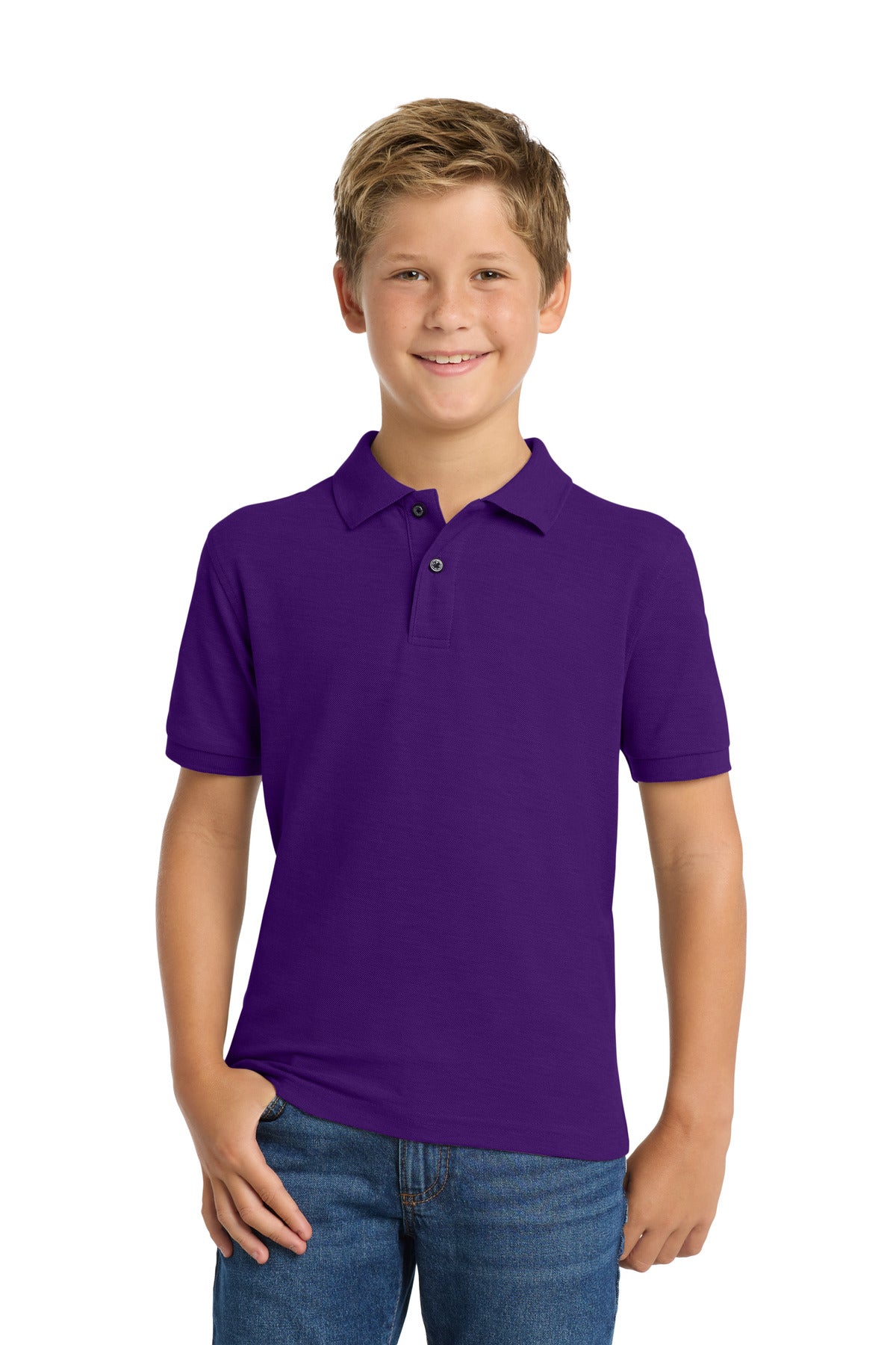 SanMar Y500_purple_model_front.jpg