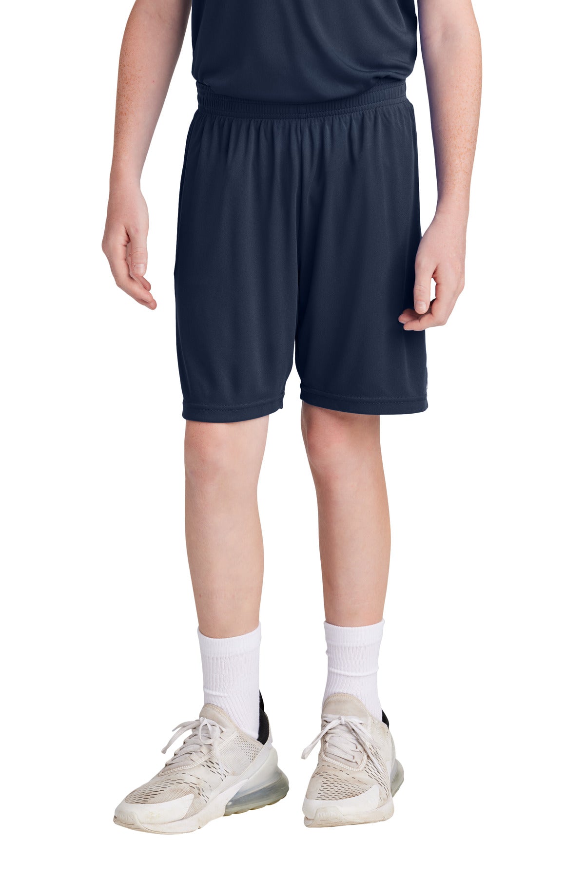 SanMar YST103_TRUENAVYWHITE_Model_Front.jpg