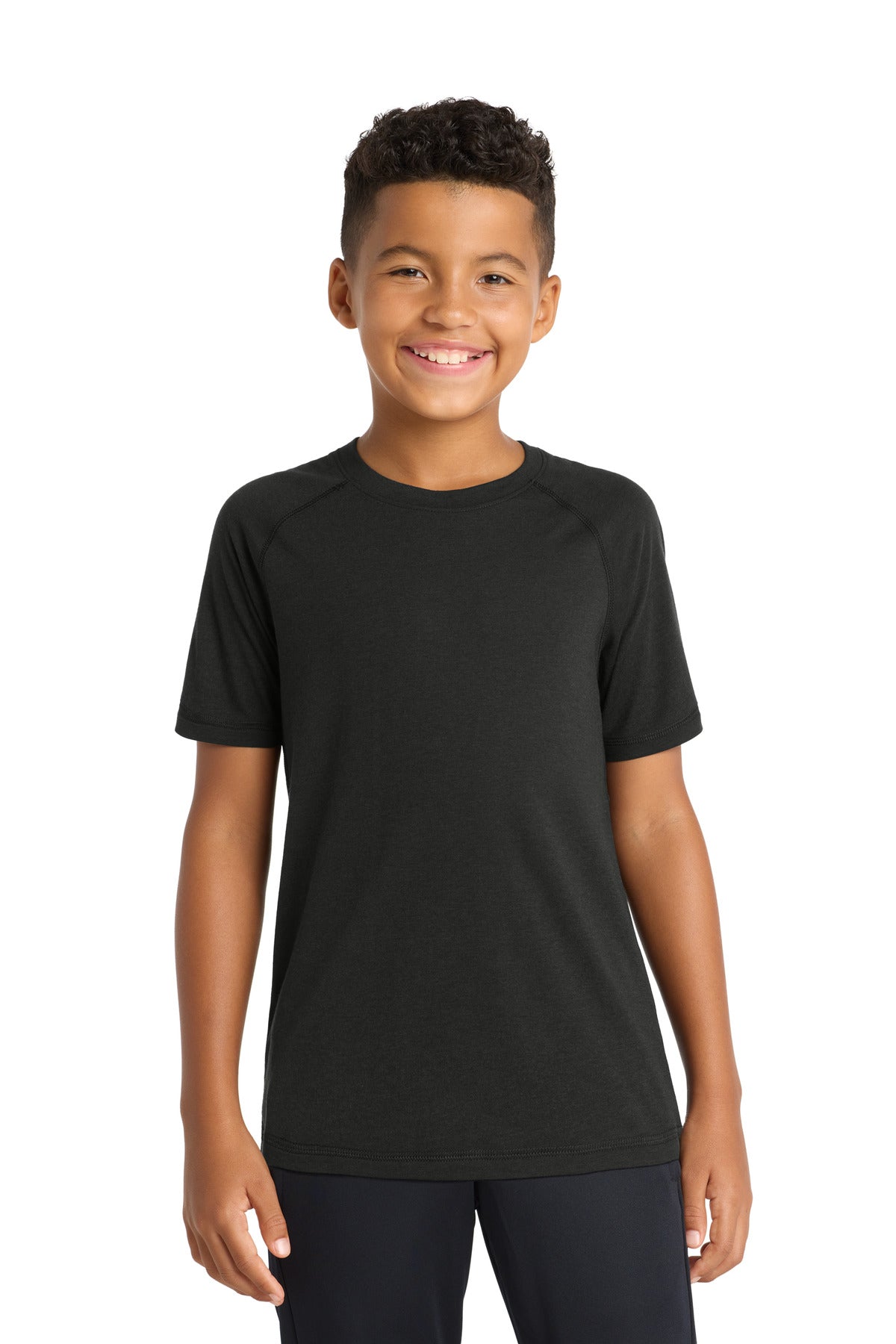 SanMar YST400_blacktriadsolid_model_front.jpg