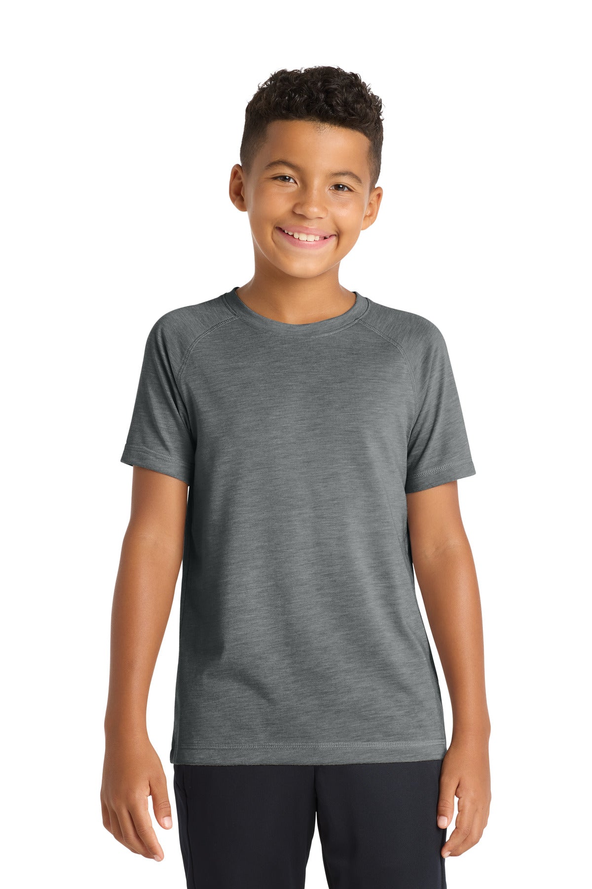 SanMar YST400_darkgreyheather_model_front.jpg